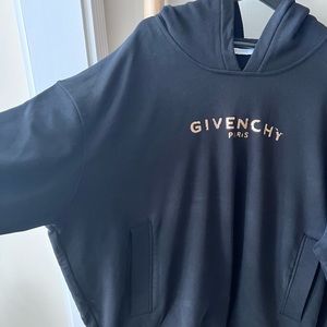 Black Givenchy mens oversized hoodie.
